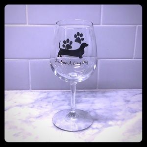 Dachshund wine glass